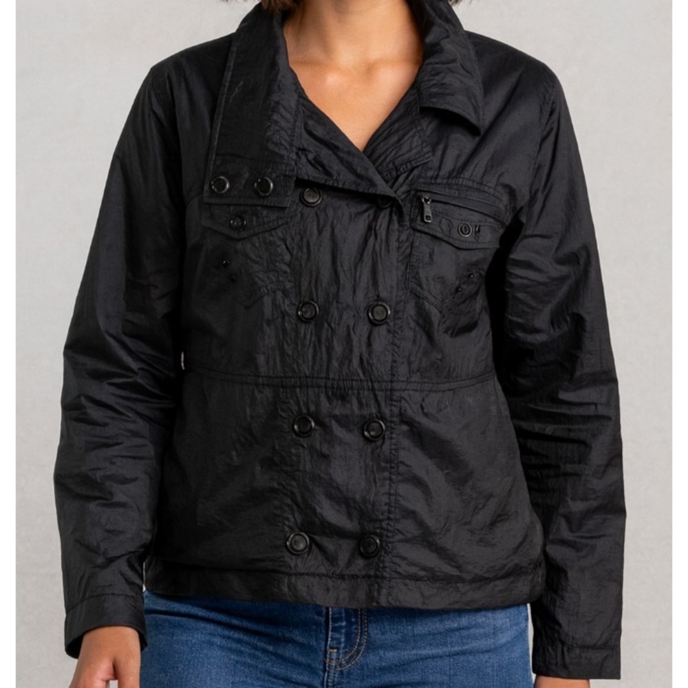 Hurley Women's Lightweight Nylon Jacket Black XL Windbreaker